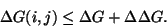 \begin{displaymath}\Delta G(i,j) \leq \Delta G+ \Delta \Delta G.
\end{displaymath}